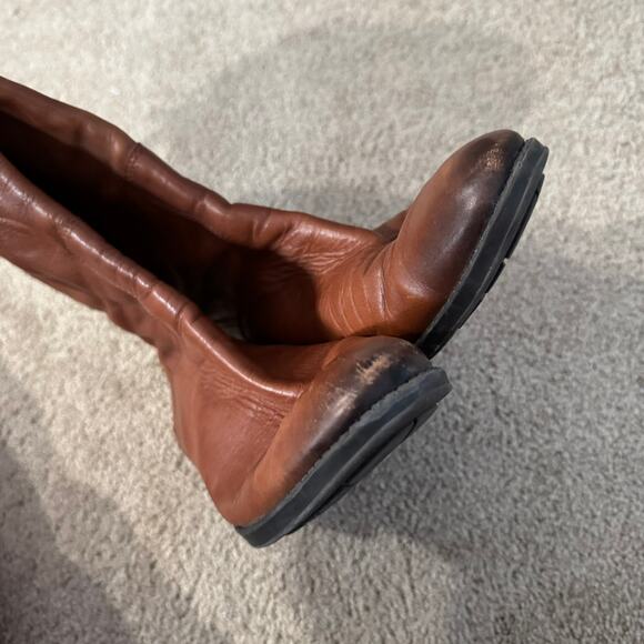 Sam Edelman Penny Tall Brown Leather Riding Boots Short Heel Women's Size 8.5 - Picture 3 of 16